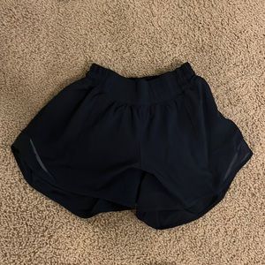 Navy Lululemon Hotty Hot Shorts